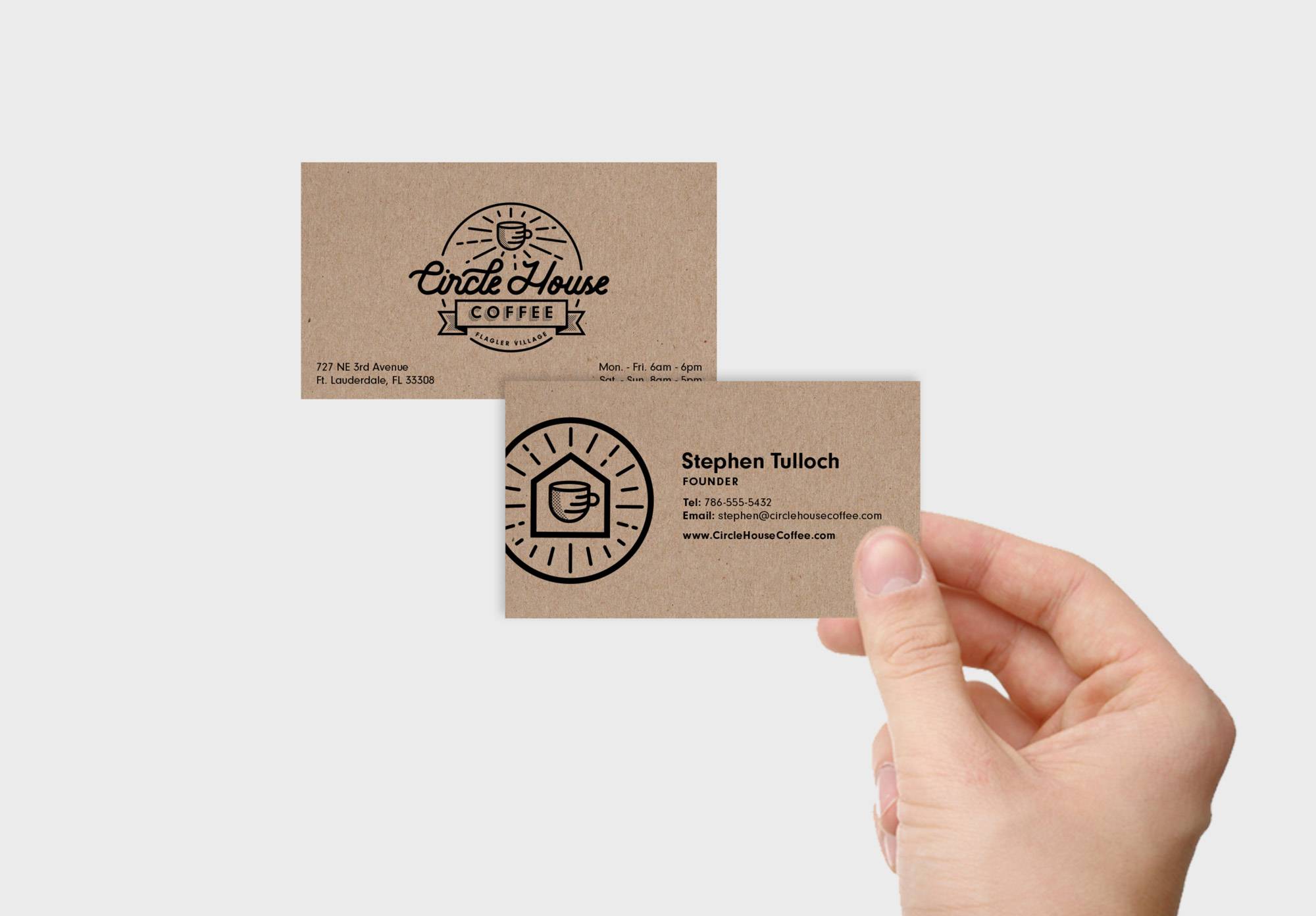 chc branding business card hand
