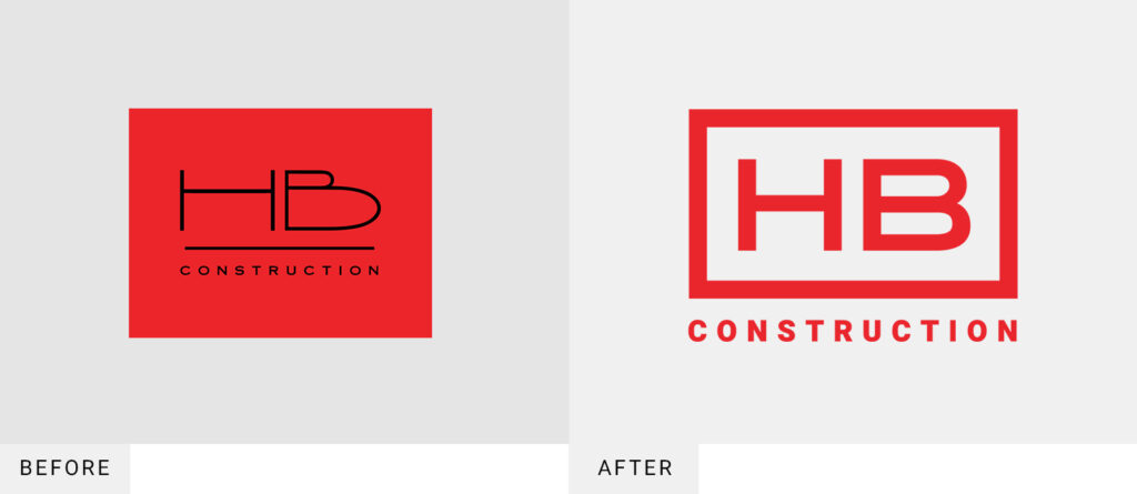 hb logo before after
